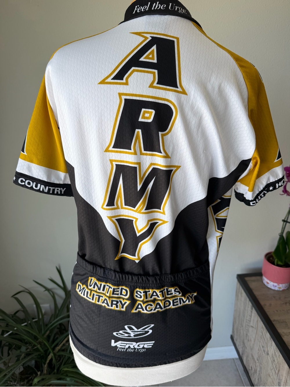 United States Military Academy Army Cycling Jersey - White/Gold/Black